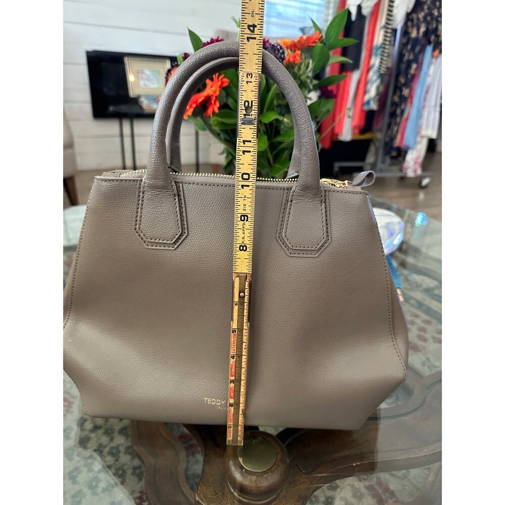 Teddy Blake Taupe Leather Satchel - Picture 5 of 12